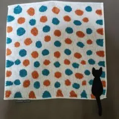 アツコ マタノ 猫ドット柄 ミニタオル ハンカチのサムネイル