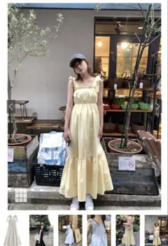 GRL キャミワンピース　黄色