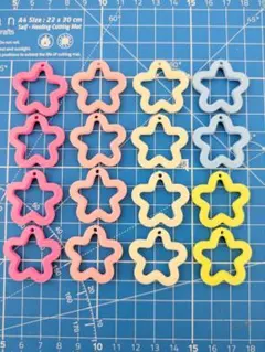 星型チャーム 5色16個セット カラフル