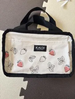 KALDI いちご柄 保冷バッグ