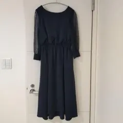 美品 apart by lowrys セレモニードレス ネイビー 長袖 レース