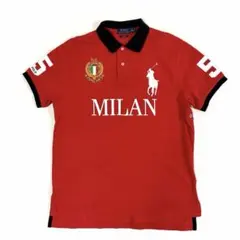 ポロラルフローレン 半袖ポロシャツ ビッグポニー ミラン 近年 レッド L