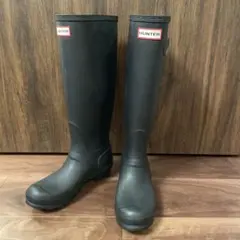 【美品】 HUNTER レインブーツ 黒 23cm