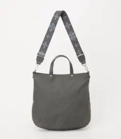 russet ラシット　スリム　2WAYトートバッグ ナイロン　ライトグレー ラシット russet スリム2WAYトートバッグ <ナイロン>ライトグレー