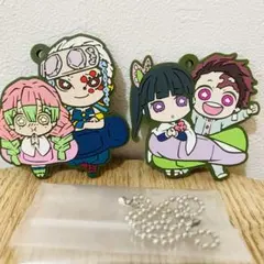 キャラばんちょうこうラバーマスコット 蜜璃&天元 カナヲ&炭治郎 グッズ 鬼滅