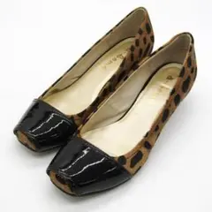 【上品】MODE ET JACOMO パンプス 24cm バイカラー レオパ