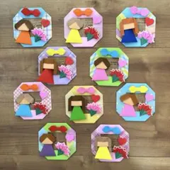ハンドメイド 折り紙 ミニリース 母の日 8枚 - メルカリ