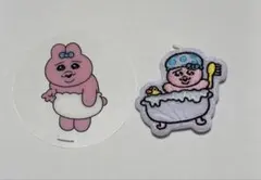 おぱんちゅうさぎ ステッカー ワッペン 2点セット