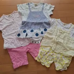 ロンパース　半袖　80　3点セット　女の子