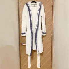 ジェラートピケ ガウン バスローブ フード付き