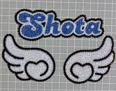 うちわデコ デコパーツ 青