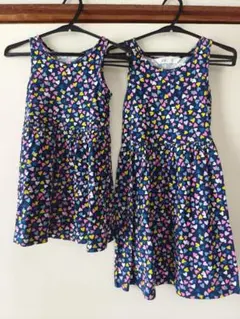 H＆M ハート柄ノースリーブワンピース 100cm 120cm 2枚セット