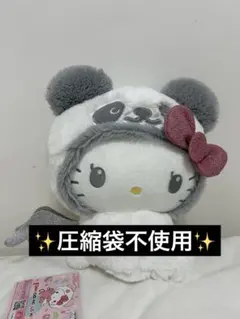 パンダ　ハローキティ　こあくま×てんしBIGぬいぐるみ　てんし　白