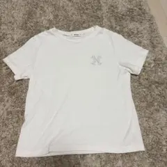 NICE CLAUP 半袖Tシャツ ホワイト 刺繍ロゴのサムネイル