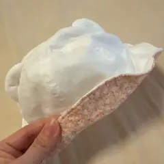 ホワイト バケットハット 耳付き