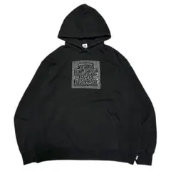 ブラックアイパッチ パーカー プルオーバー 肉厚 センターロゴ 取扱注意 XL