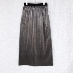 3836 LEPSIM（レプシィム）グリッタープリーツスカート　ラメ　ロング