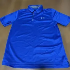 Under Armour 青 ストライプ ポロシャツ