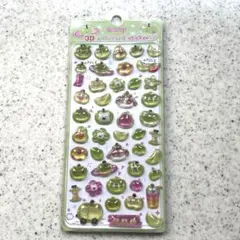 inamazy 3D embossed sticker ぷっくりシール アップル