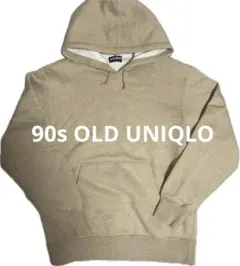 90s OLD UNIQLO 紺タグ　プルオーバーパーカー　短丈