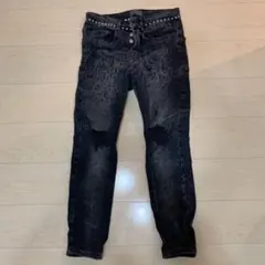 zara デニムパンツ ジーパン ジーンズ S 30 ザラ ダメージ