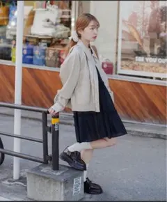 kastane フェイクレザーショートブルゾンのサムネイル