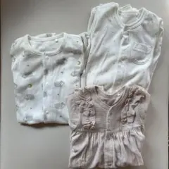 50 60 ベビー　新生児　カバーオール　2way ロンパース　コットン