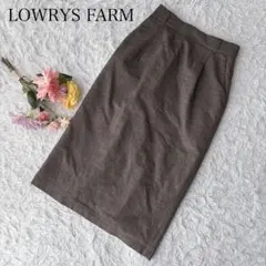 【M】ローリーズファーム　タイトスカート　チェック柄　ロング丈　ウエストゴム