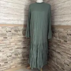 KBF クリンクルロングワンピース