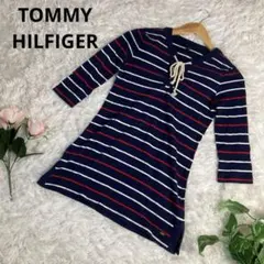TOMMY HILFIGER トミー　ロング丈　長袖　ロンT ボーダー　XS