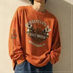 【USED】2005年 ハーレーダビッドソン ご当地プリントロンT 両面&袖プリのサムネイル