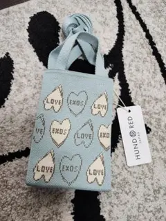 HUNDRED ハート柄スマホショルダーバッグ