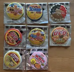 【非売品】日清食品 U.F.O. 50周年記念 オリジナル缶バッジ8種類匿名配送のサムネイル