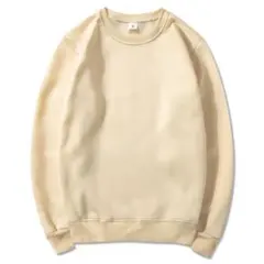 クリーム色 2XL クルーネック トレーナー