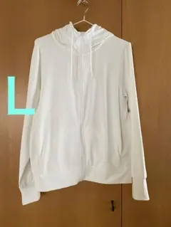 ユニクロ　エアリズムUVカットメッシュパーカー　Ｌ　白