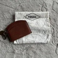FOSSIL ブラウンレザー カードケース