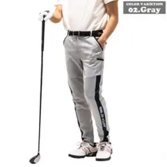 秋新作■4way ストレッチ ジョガーパンツ ゴルフパンツ グレー/L GOLF