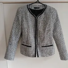 シューラルー　ノーカラー ツイードジャケット M