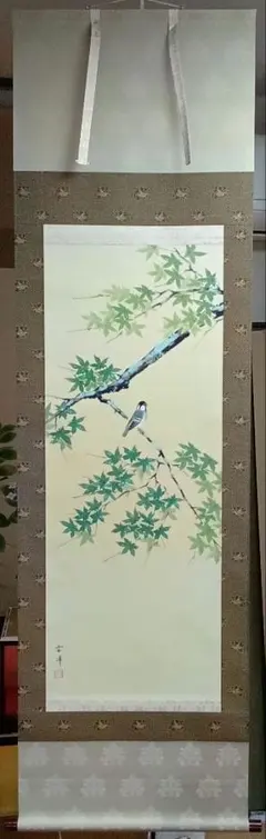 掛け軸 雪中金閣寺図（複製） 橋本雅邦 - メルカリ