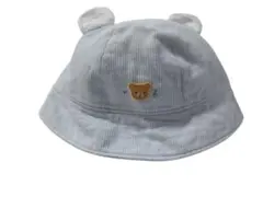 ベビー帽子 ミキハウス 男の子 夏 クマ耳 44-48 Sサイズ