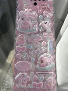 マイメロ　マシュマロシール　サンリオ　海外限定　正規品　ラインストーン付き