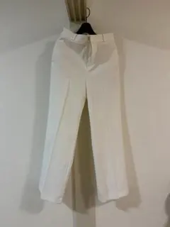 26SS 今期 極美品 ANAYI サッカーストレッチテーパードパンツ ホワイト