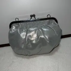 シルバー ショルダーハンドバック