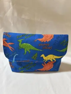 122.横入れお弁当袋(恐竜柄)