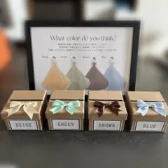 結婚式 カラードレス色当てクイズ用 投票ボックス・説明ボードセット