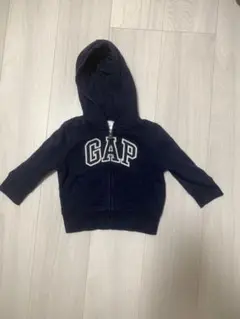 【美品】GAP フード付きトレーナー 12-18ヶ月 ネイビー