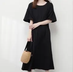 natural couture 両サイドZIPバルーン袖カットワンピースのサムネイル