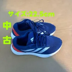 【中古】adidas スニーカー ランニングシューズ 22.5cm ブルー