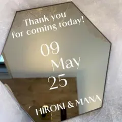 あやか様専用 003 サイズが選べるウェルカムミラーステッカー A3