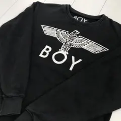 80'sビンテージ古着！BOY LONDON ロゴプリント スウェット ブラック